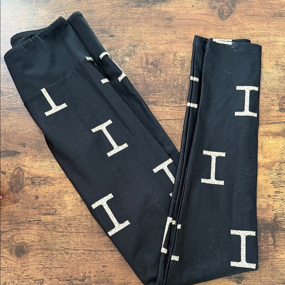 Goldsheep Pants - Goldsheep Black and Gold “I”  Leggings